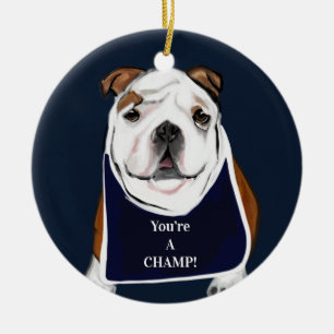 BULLDOG   CERAMIC ORNAMENT