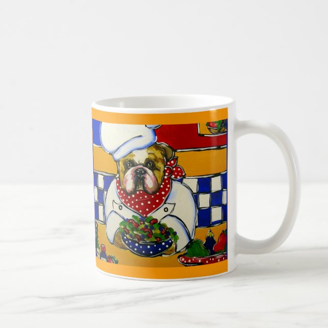 Bulldog Chef Coffee Mug (Right)