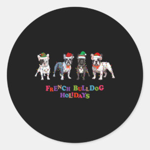 Bulldog Christmas2 Classic Round Sticker