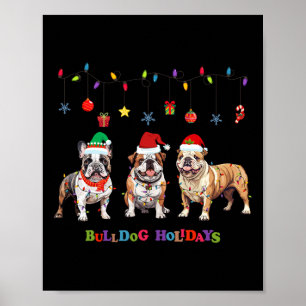 Bulldog Christmas3  Poster