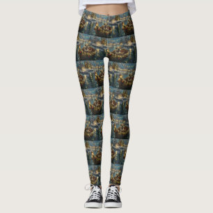 Bulldog Christmas Festive Voyage Leggings