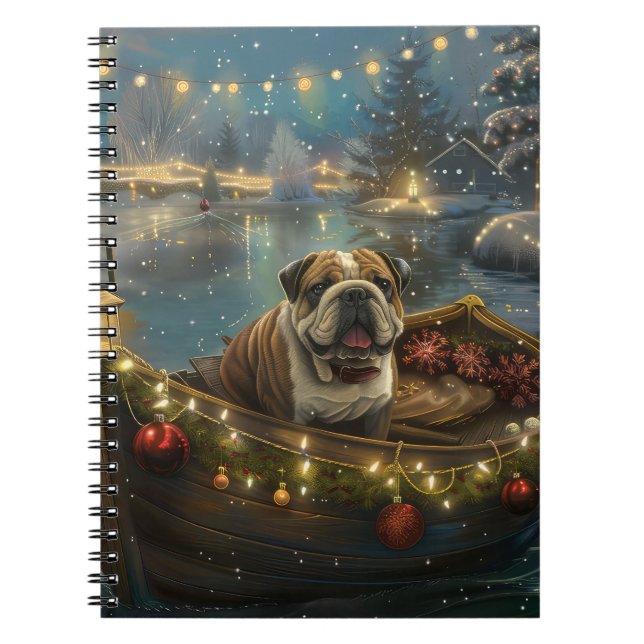 Bulldog Christmas Festive Voyage Notebook (Front)