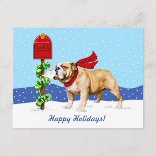 Bulldog Christmas Holiday Mail Invitation