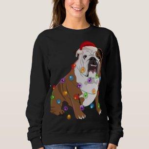 Bulldog Christmas Lights Xmas Dog Lover Sweatshirt