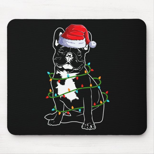 Bulldog Christmas  Mouse Pad (Front)