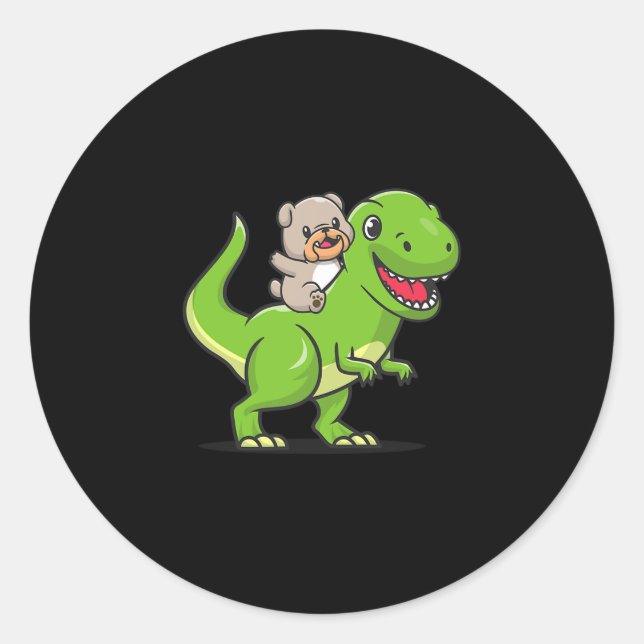 Bulldog  classic round sticker (Front)
