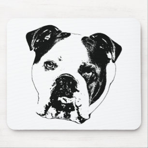 Bulldog Close-Up Holiday Mug Mouse Pad