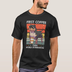 Bulldog Coffee Breed Dog Pet American Bully T-Shirt