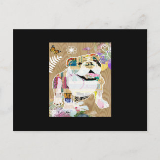 Bulldog Collage Postcard