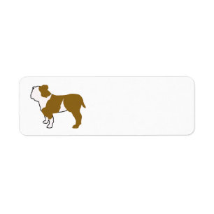 Bulldog Colour Silhouette Return Address Label