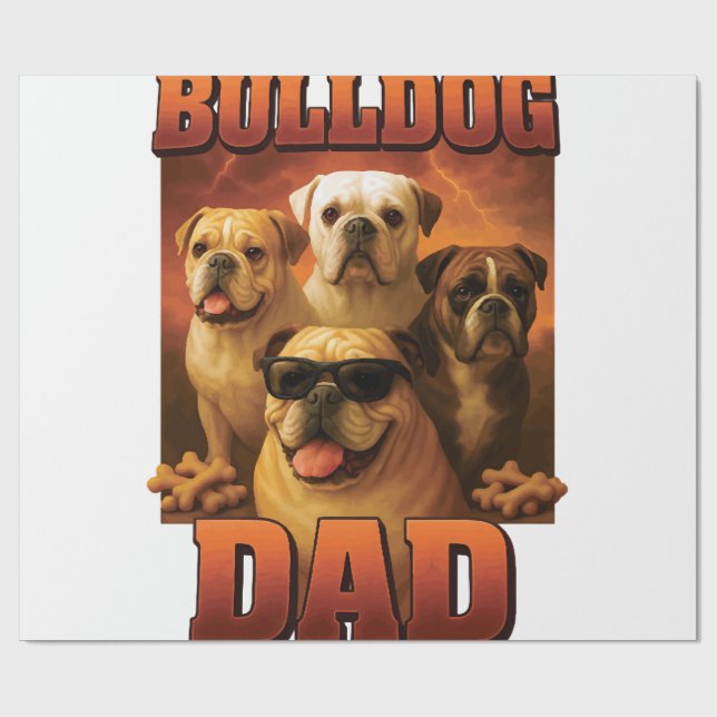 Bulldog Copy Wrapping Paper (Flat)