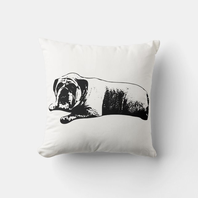 Bulldog Cosy Afternoon Cushion (Front)