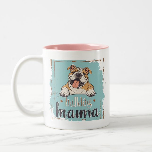 Bulldog cup mug dog lover cup mug (Left)