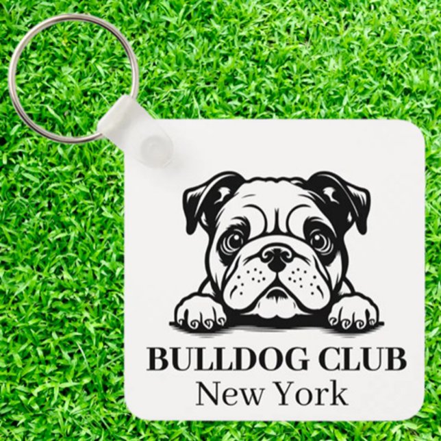 Bulldog Custom Club Theme keychain (Show your love for bulldogs with a custom Club Theme keychain.  )