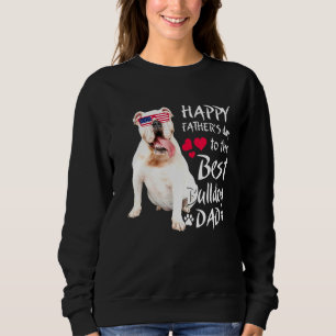 Bulldog Cute American Flag The Best Corgi Dad Mum Sweatshirt