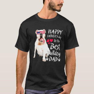 Bulldog Cute American Flag The Best Corgi Dad Mum T-Shirt