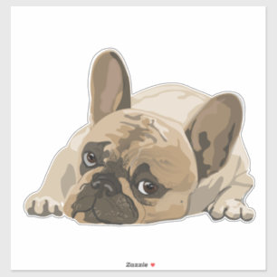 BULLDOG CUTE PUPPY BIG DIE-CUT STYLE DECAL 4 CAR