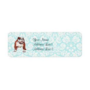 Bulldog; Cute Return Address Label