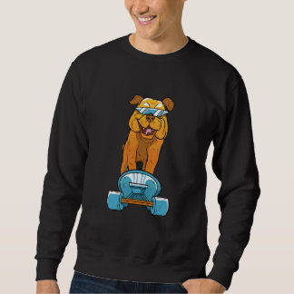 Bulldog  Cute Skater Dog Sweatshirt