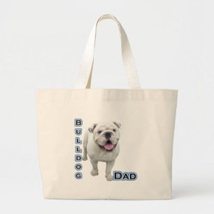 Bulldog Dad 4 Large Tote Bag