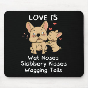 Bulldog Dad And Son Kisses Love My Dog Saying Quot Mouse Pad