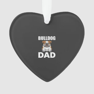 Bulldog Dad Cartoon Dog Lover Ornament