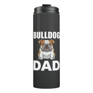 Bulldog Dad Cartoon Dog Lover Thermal Tumbler