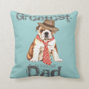 Bulldog Dad Cushion