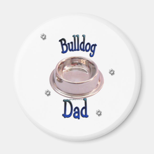 Bulldog Dad - Customised Magnet (Front)
