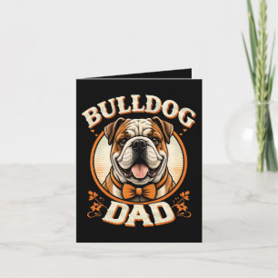 Bulldog Dad – Cute Vintage Bulldog Father’s Day Holiday Card