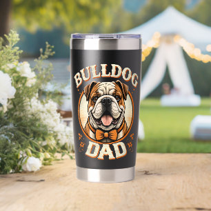 Bulldog Dad – Cute Vintage Bulldog Father’s Day Insulated Tumbler