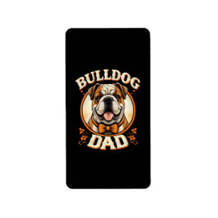 Bulldog Dad – Cute Vintage Bulldog Father’s Day Label