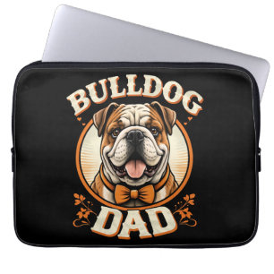 Bulldog Dad – Cute Vintage Bulldog Father’s Day Laptop Sleeve