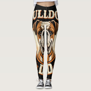 bulldog dad – cute vintage bulldog father’s day leggings