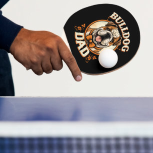 Bulldog Dad – Cute Vintage Bulldog Father’s Day Ping Pong Paddle