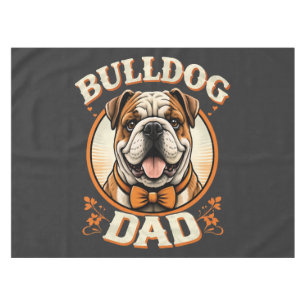 Bulldog Dad – Cute Vintage Bulldog Father’s Day Tablecloth