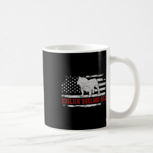 Bulldog Dad Distressed American Flag Patriotic Dog Coffee Mug