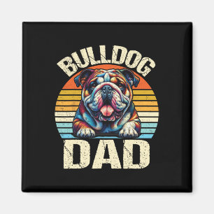 Bulldog Dad Dog Lovers Daddy Father's Day  Magnet