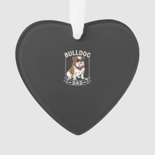 Bulldog Dad Dog Sunglasses Bandanna Ornament