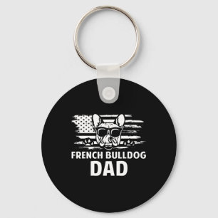 Bulldog Dad Frenchie Lover Gift Dog Owner  Key Ring