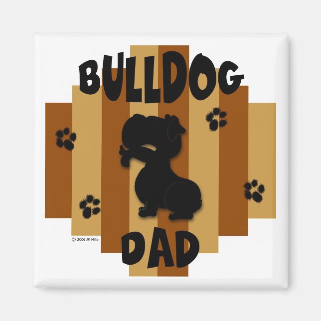 Bulldog Dad Magnet (Front)