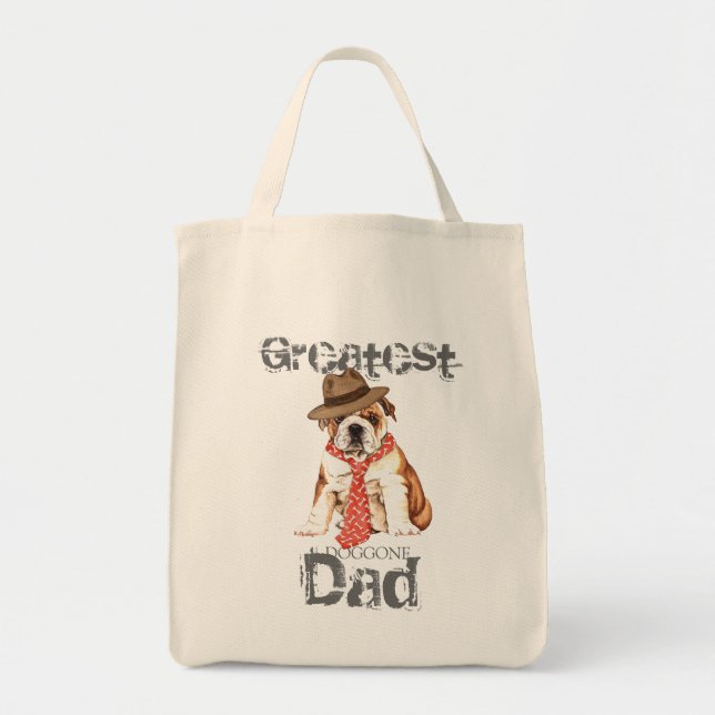 Bulldog Dad Tote Bag (Front)