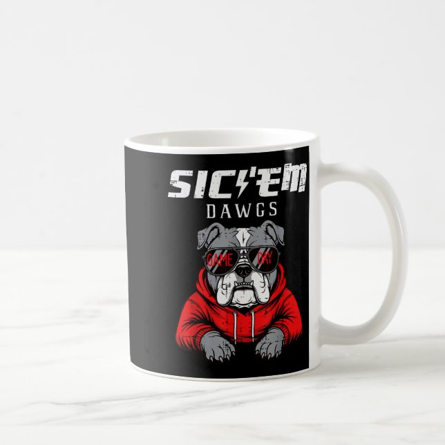 Bulldog Dawgs Women Kids Men Boys Girls Youth Teen Coffee Mug (Right)
