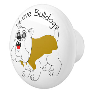 Bulldog Design Ceramic Knob