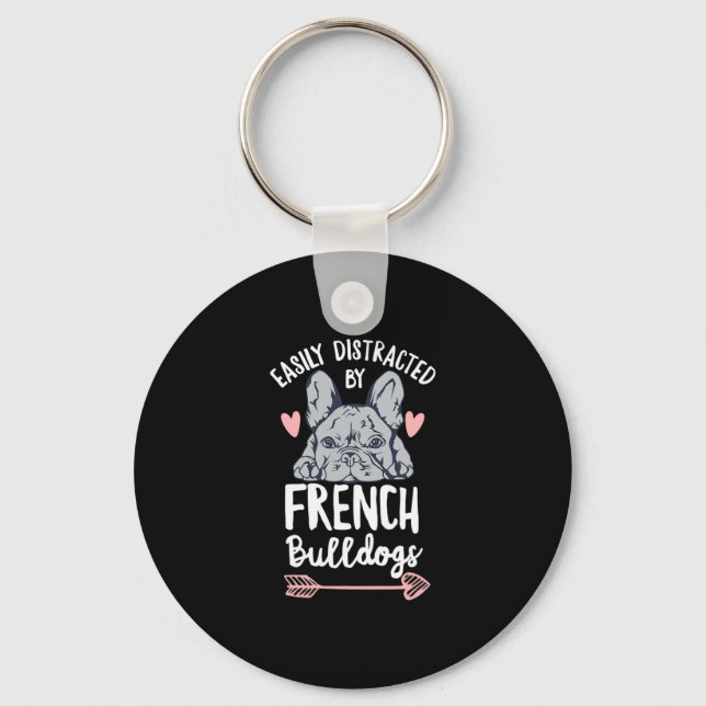 Bulldog Design For A Frenchie Owner  Key Ring (Front)