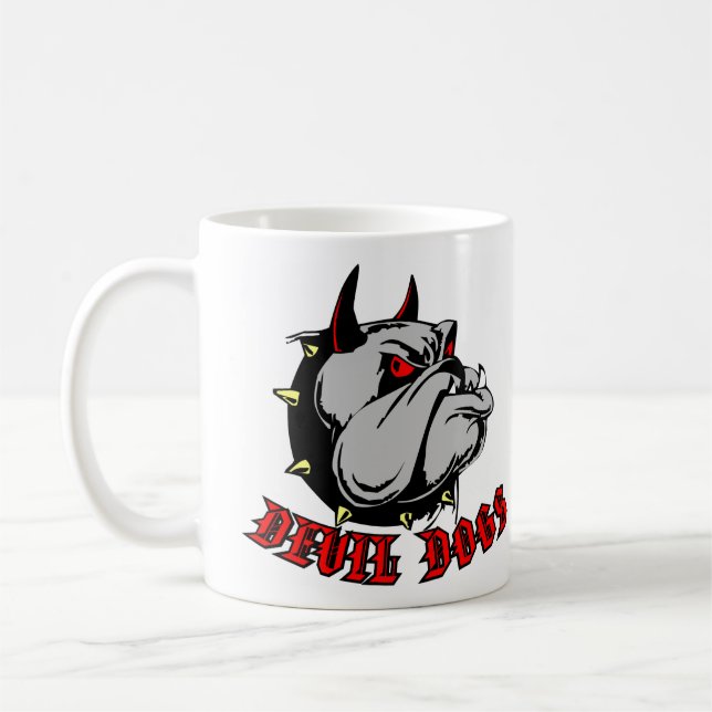 Bulldog Devil Dogs Coffee Mug (Left)