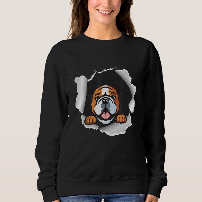 Bulldog Dog    For Father s Day Sweatshirt (Front)