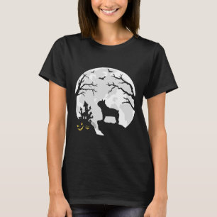 Bulldog Dog In The Moon Halloween Costume Men Wome T-Shirt