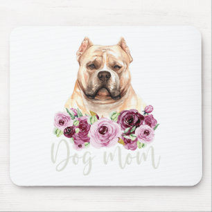 Bulldog Dog Mum Floral Bully Mama Mouse Pad