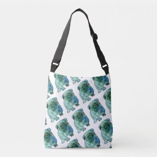 Bulldog Dog Over-Print Cross Body Bag
